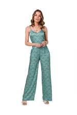Jumbsuit Stylove til dame fra MS StyleHaven, laget av polyester, farge Brun, størrelse L, med sleeveless ermer, perfekt til dress