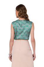 Bluse Stylove til dame fra MS StyleHaven, laget av polyester, farge Grønn, størrelse s, med sleeveless ermer, perfekt til dress
