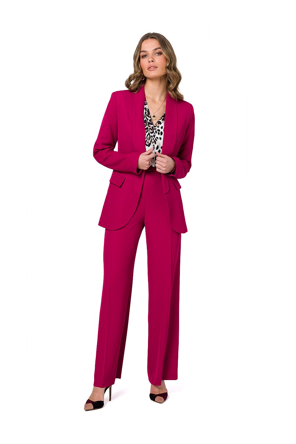 Jakke Stylove til dame fra MS StyleHaven, laget av polyester; Elastan, farge Fiolett, størrelse M, med long ermer, perfekt til dress
