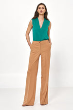 Damebukser Nife til dame fra MS StyleHaven, laget av polyester, farge Brun, størrelse 42, med long ermer, perfekt til casual; dress