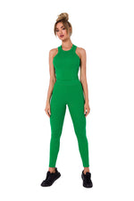 Leggings - Moe til dame fra MS StyleHaven, laget av Bomull, farge Grønn, størrelse M, med short ermer, perfekt til dress