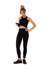 Leggings - Moe til dame fra MS StyleHaven, laget av Bomull, farge Rosa, størrelse L, med short ermer, perfekt til dress