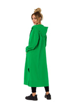 Genser Moe til dame fra MS StyleHaven, laget av Bomull; Elastan-1, farge Grønn, størrelse L/XL, med long ermer, perfekt til dress