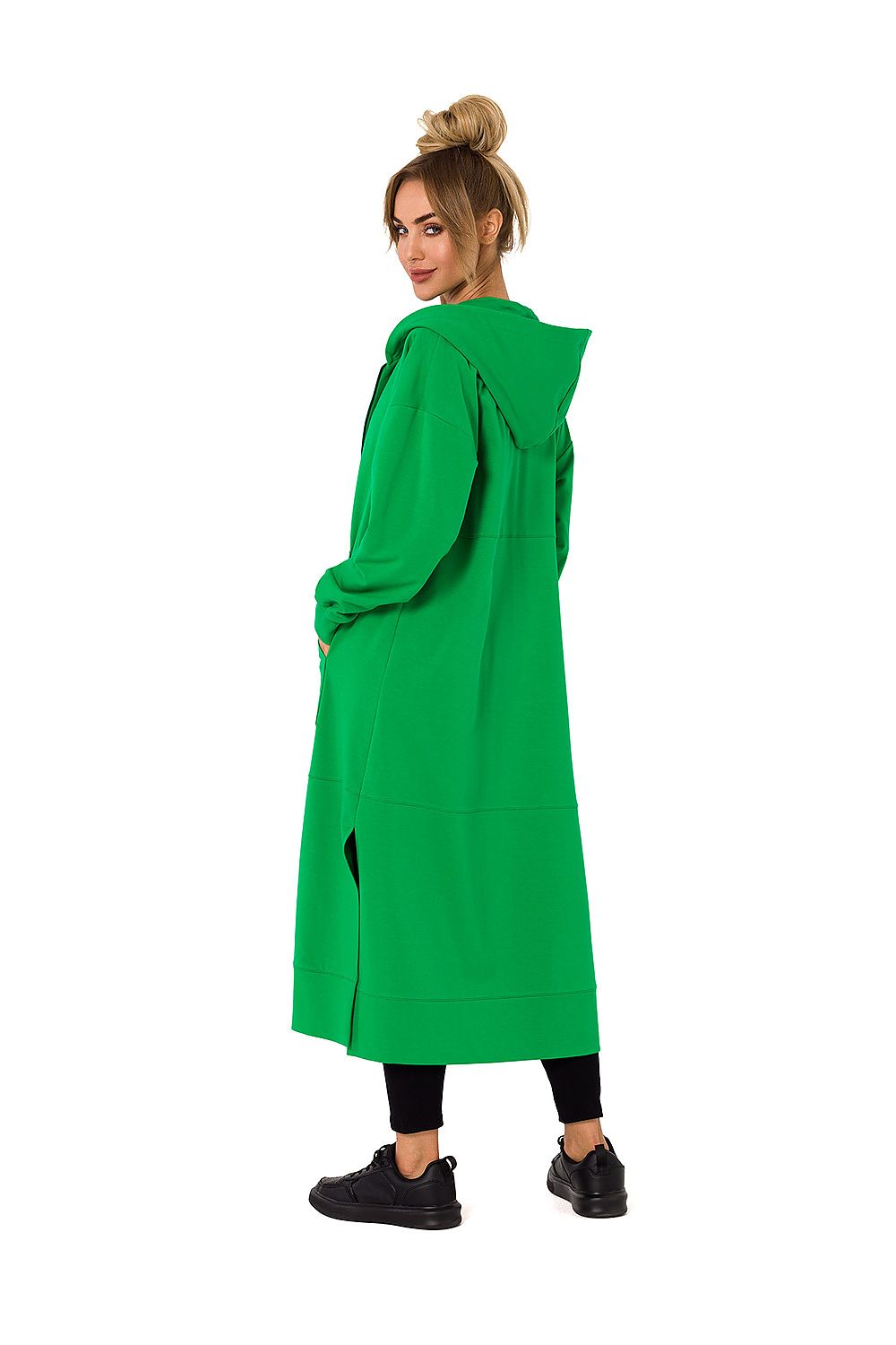 Genser Moe til dame fra MS StyleHaven, laget av Bomull; Elastan-1, farge Grønn, størrelse L/XL, med long ermer, perfekt til dress