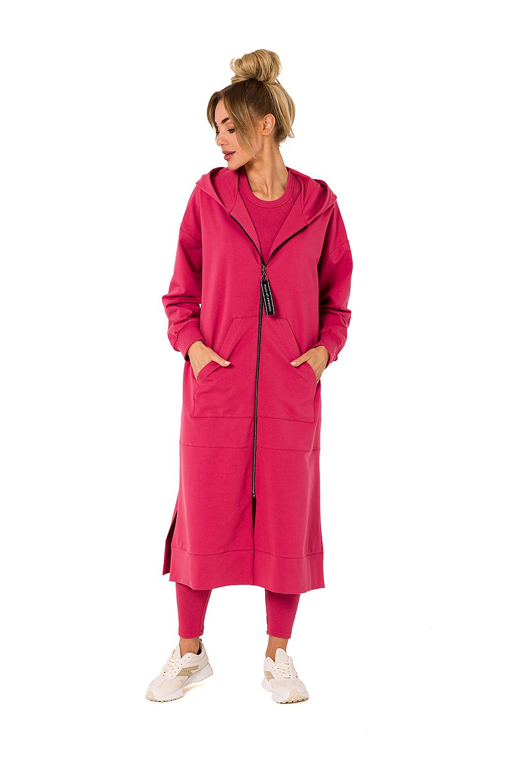 Genser Moe til dame fra MS StyleHaven, laget av Bomull; Elastan-1, farge Grønn, størrelse 2XL/3XL, med long ermer, perfekt til dress
