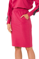 Praktisk Skjørt - Moe til dame fra MS StyleHaven, laget av Bomull; Elastan-1, farge Grønn, størrelse XL, med long ermer, perfekt til dress