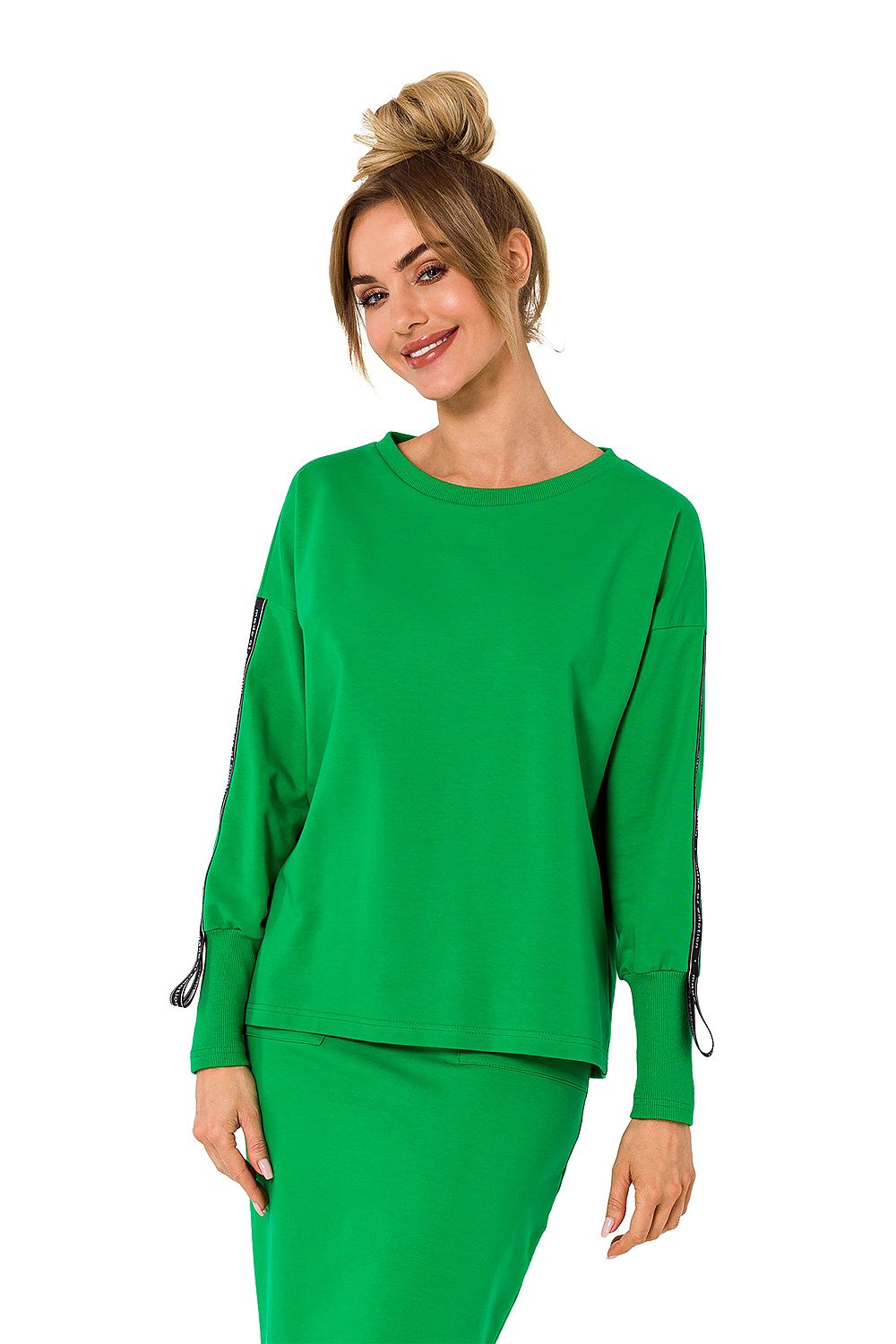 Genser Moe til dame fra MS StyleHaven, laget av Bomull, farge Grønn, størrelse s, med short ermer, perfekt til dress