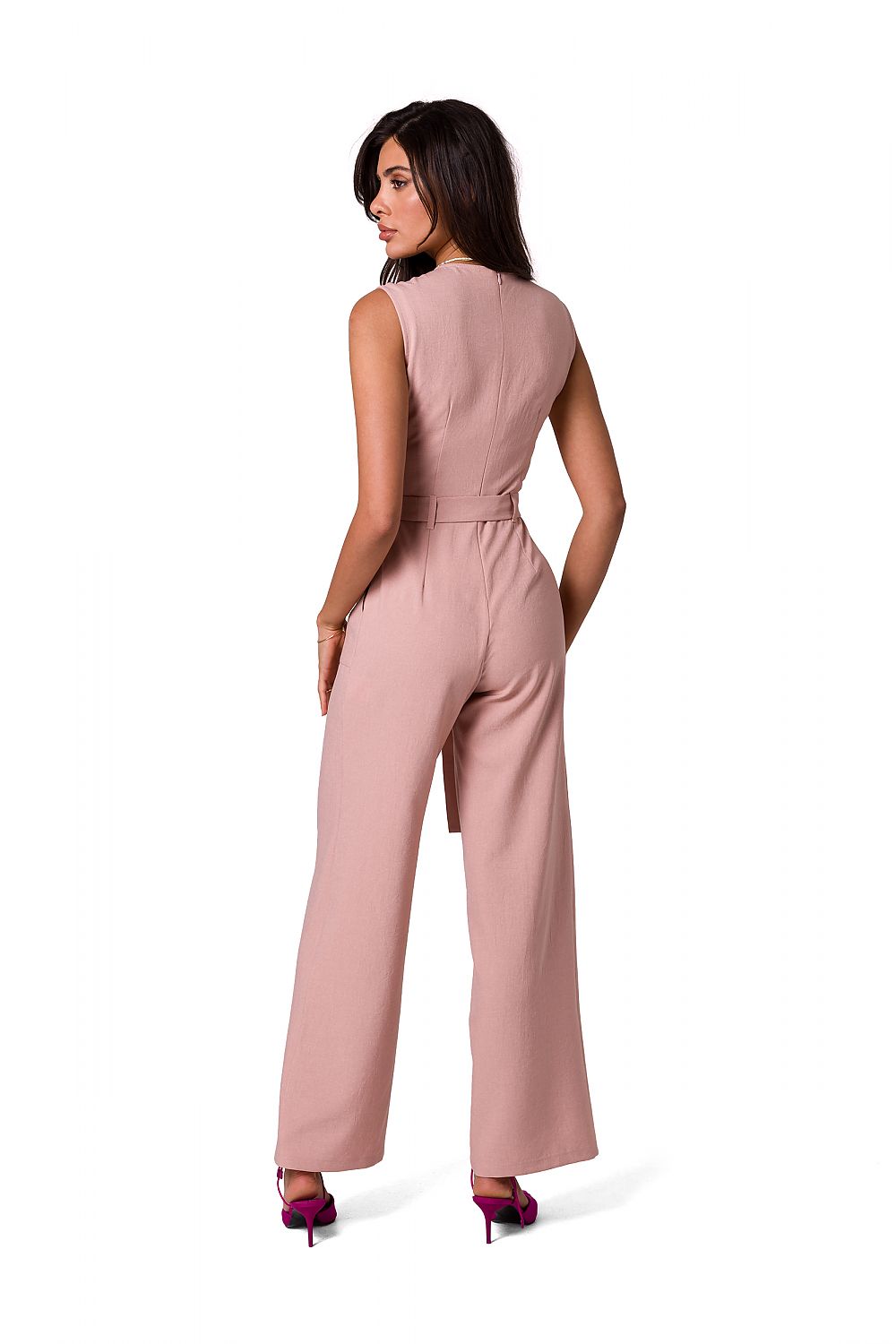 Ermeløs Jumpsuit - BeWear til dame fra MS StyleHaven, laget av polyester, farge Rosa, størrelse M, med sleeveless ermer, perfekt til dress
