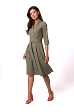 Dagskjole BeWear til dame fra MS StyleHaven, laget av polyester, farge Rosa, størrelse L, med long ermer, perfekt til dress