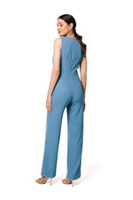 Dress Makover til dame fra MS StyleHaven, laget av polyester; Elastan, farge Blå, størrelse M, med sleeveless ermer