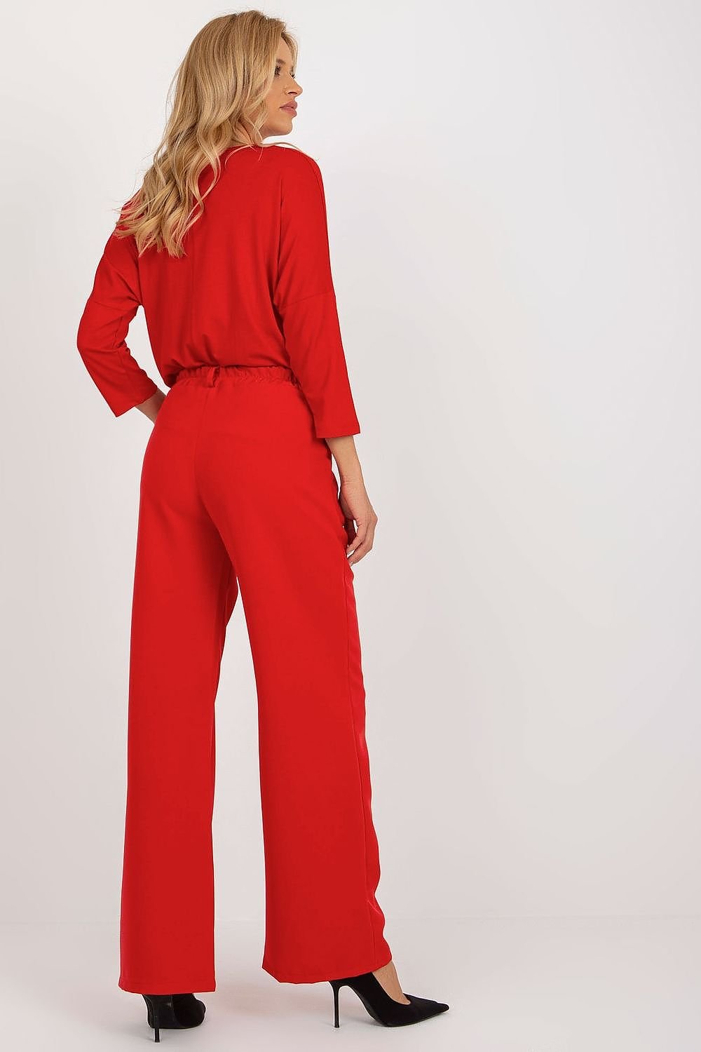 Elegant høytlivsbukse med folder til dame fra MS StyleHaven, størrelse XXL, med long, bukselengde long, kjolelengde maxi, kjolestil gown; sheath