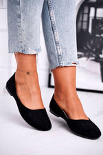 ballerina-sko - Step in style til dame fra MS StyleHaven, laget av Bomull; polyester, med detaljer i faux-leather, farge Svart, størrelse 36, med 45720 ermer, hælhøyde flat; low, skostørrelse 36; 37; 38; 39; 40; 41, perfekt til casual; dress