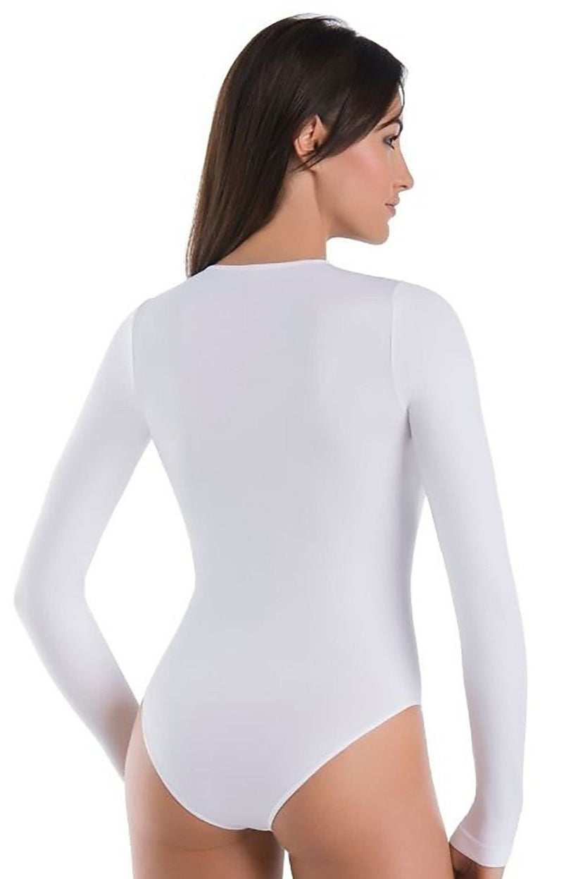 Teyli Classic damesbody med lange ermer til dame fra MS StyleHaven, laget av Elastan; Viskose, farge Blå, størrelse XXL, med cap; short ermer, perfekt til casual; dress