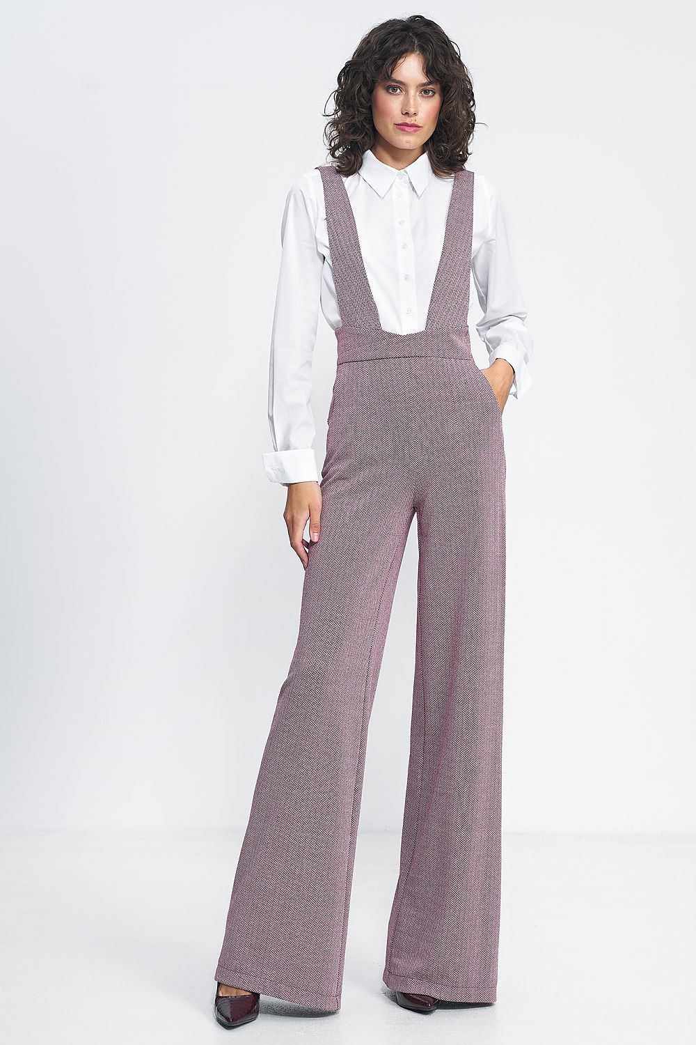 Jumpsuit Nife til dame fra MS StyleHaven, laget av polyester; Viskose, farge Rød, størrelse 34, med sleeveless ermer, perfekt til casual; dress