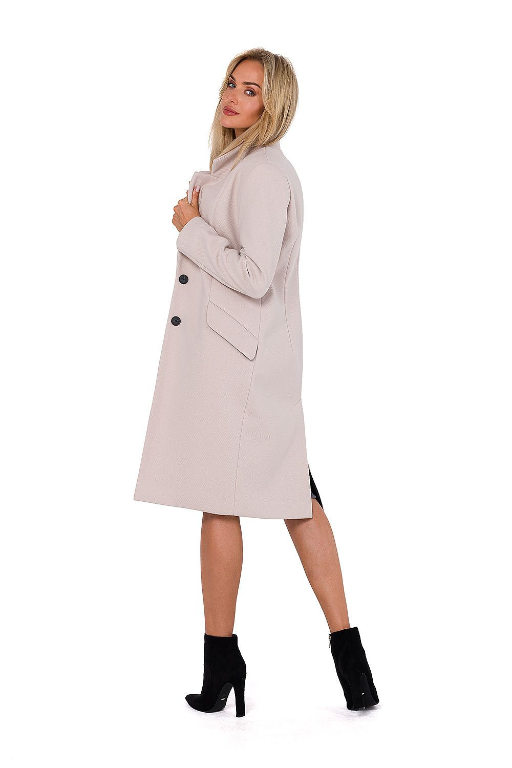 Dame Frakk - Moe til dame fra MS StyleHaven, laget av fleece; polyester, farge Rosa, størrelse XL, med long ermer, perfekt til dress