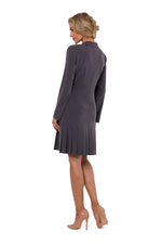 Krage  Dagkjole - Moe til dame fra MS StyleHaven, laget av Viskose; polyester, farge Rød, størrelse s, med long ermer, perfekt til dress