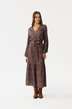 Dagkjole Stylove til dame fra MS StyleHaven, laget av polyester, farge Flerfarget, størrelse s, med long ermer, maxi lengde, kjolestil a-line, perfekt til dress