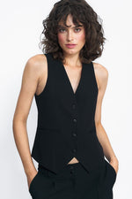 Gilet Nife til dame fra MS StyleHaven, laget av polyester; Viskose, farge Svart, størrelse 34, med long ermer, perfekt til casual; dress