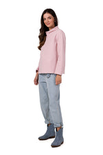 All-Season Comfort - Structured Turtleneck Sweatshirt til dame fra MS StyleHaven, laget av Bomull; polyester, farge Grønn, størrelse XL, med long ermer, perfekt til dress