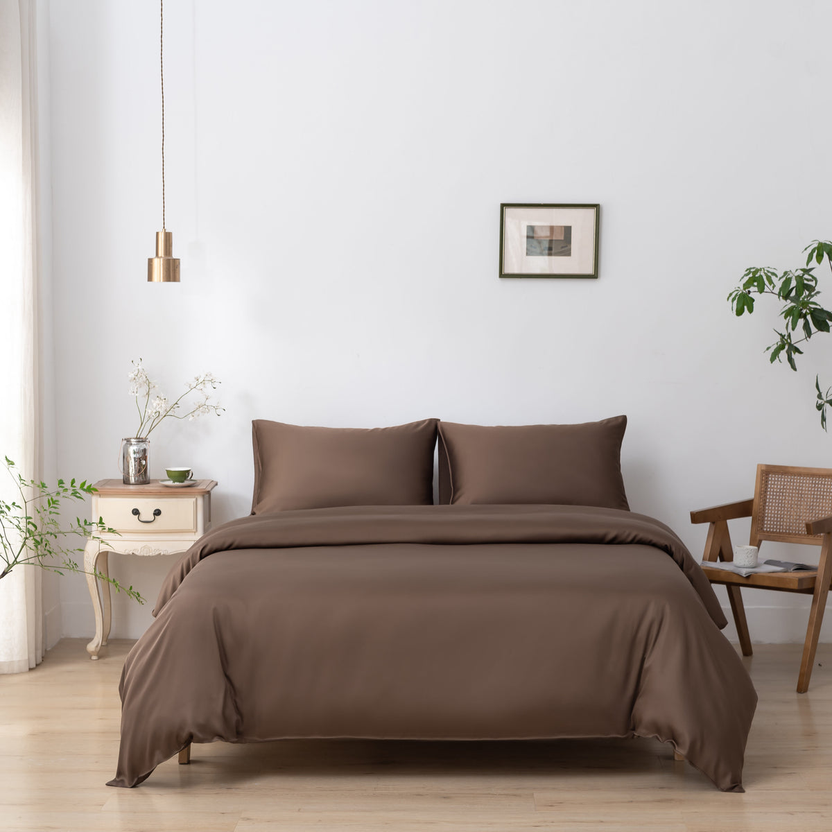 Tweepersoons Beddengoedset Xxl - Coffee Brown
