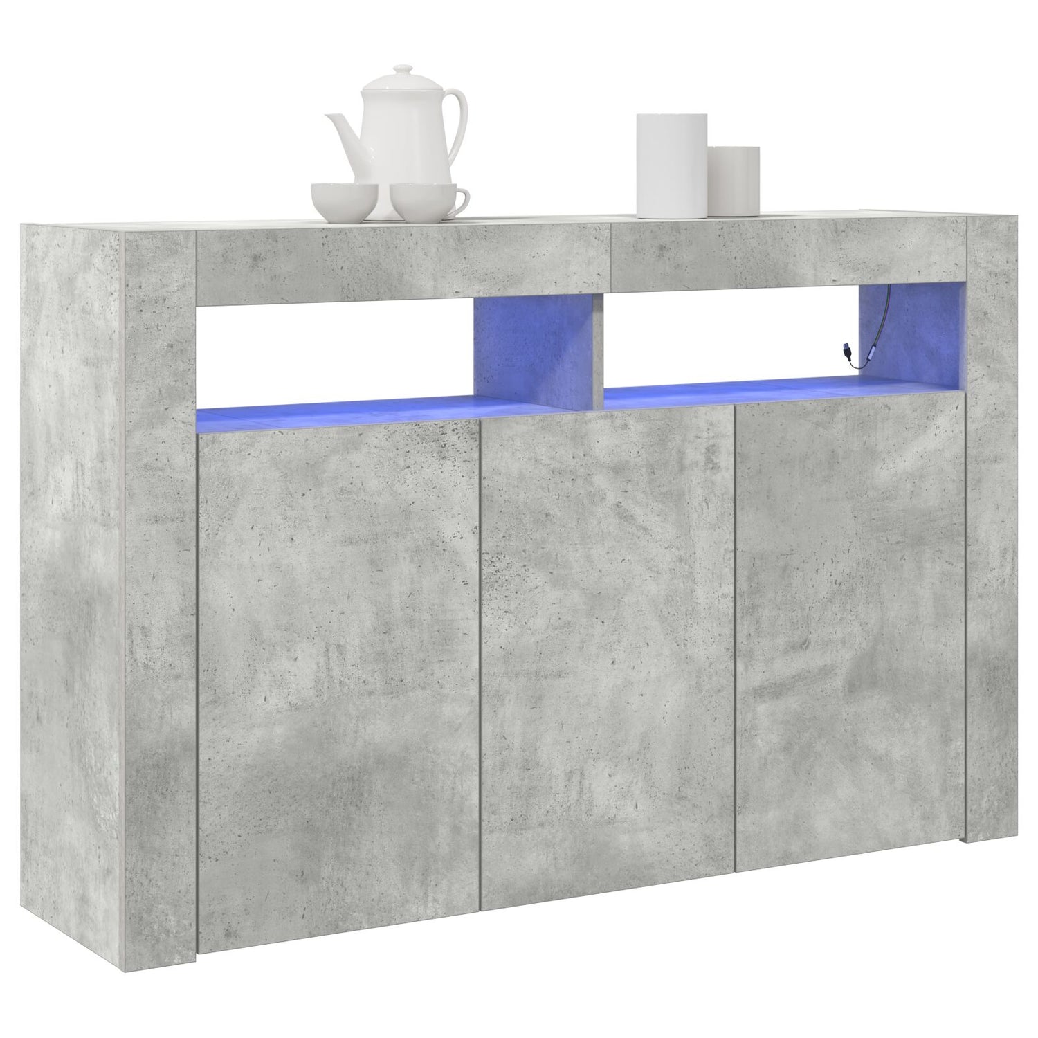 Skjenk Betonggrå Konstruert Tre 116 X 30 X 75 Cm Rektangulær