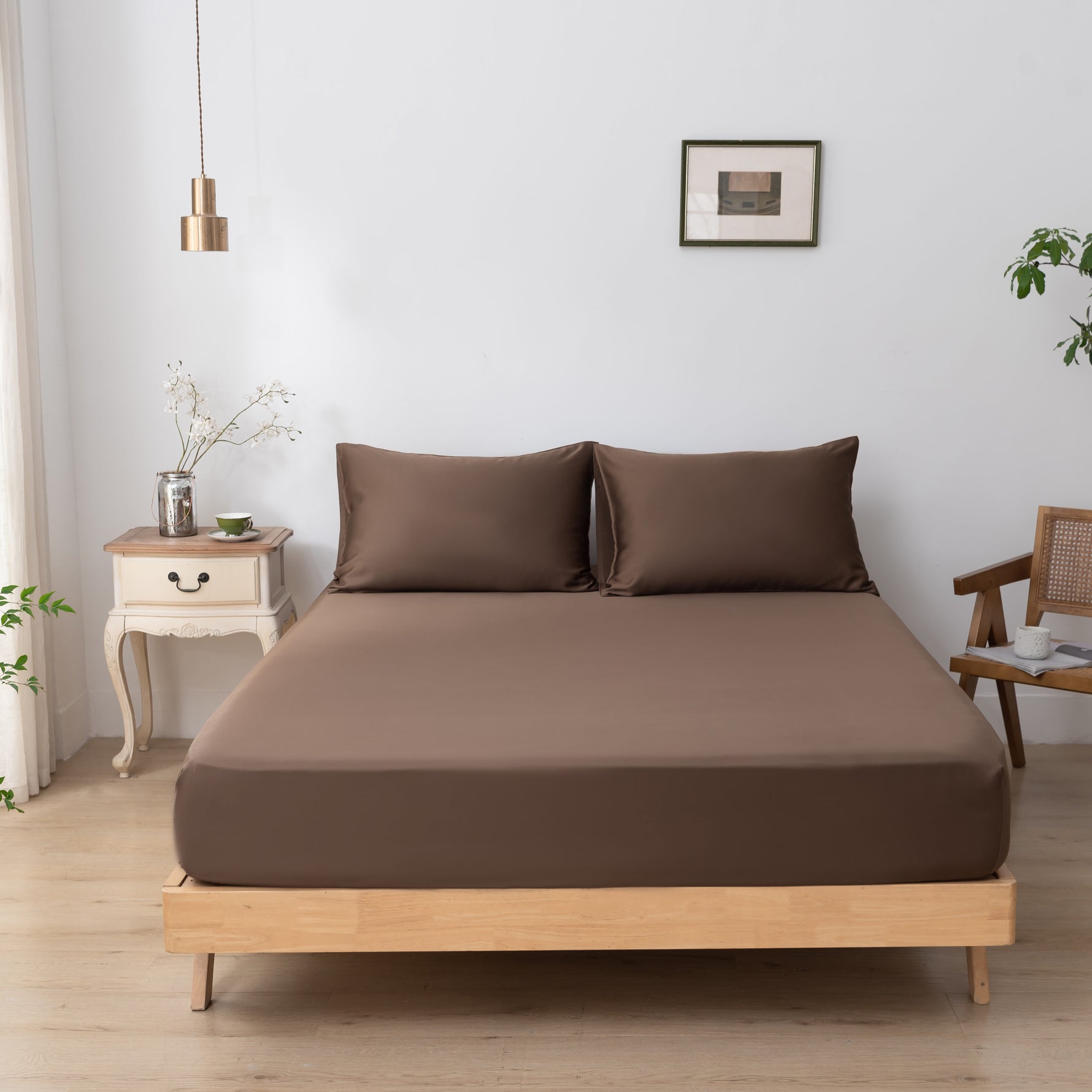Tweepersoons Beddengoedset M - Coffee Brown